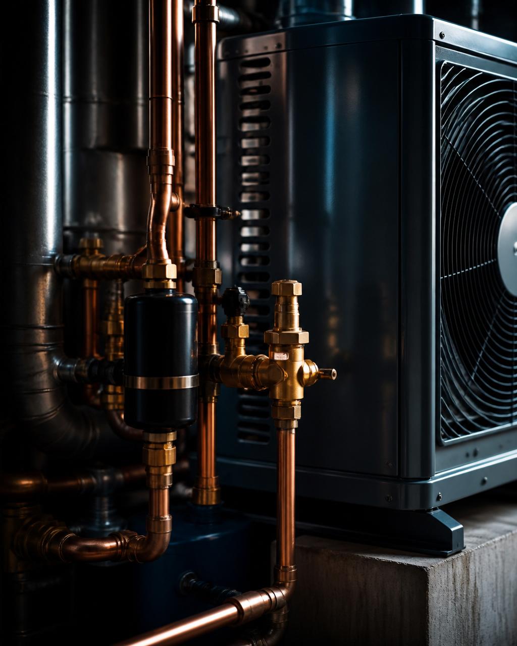 Premium HVAC and plumbing equipment detail