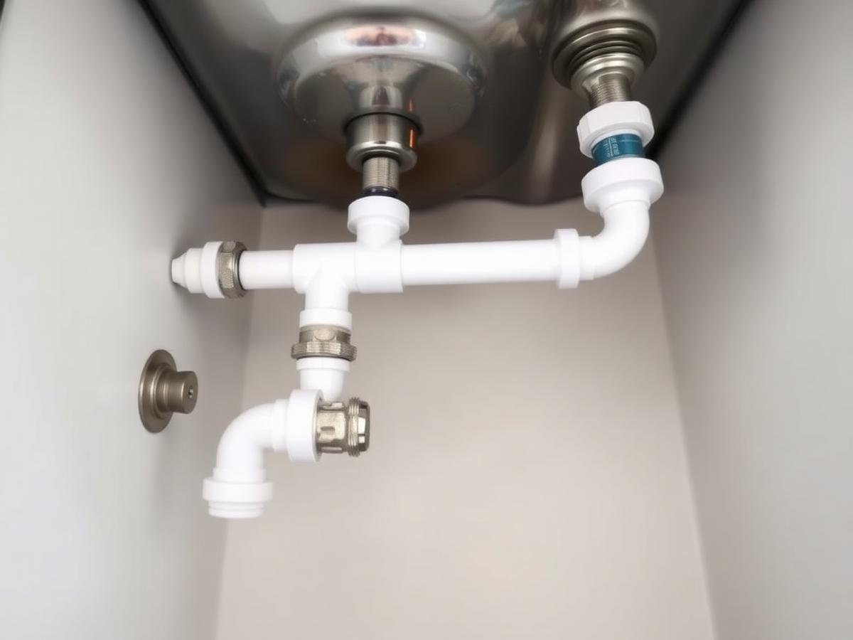 Under-sink plumbing rework