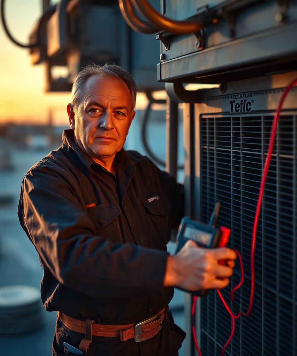 Trinity HVAC & Plumbing technician on the job
